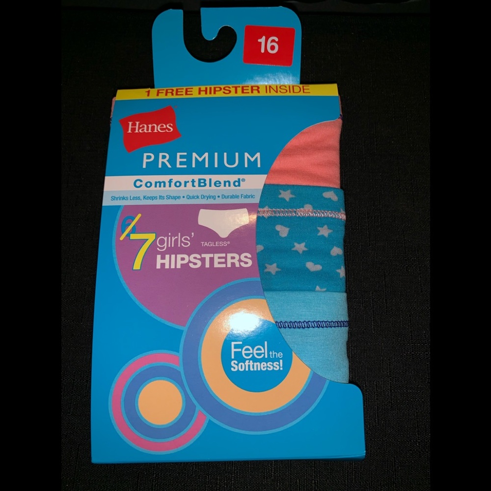 Hanes Premium ComfortBlend Girls Hipsters